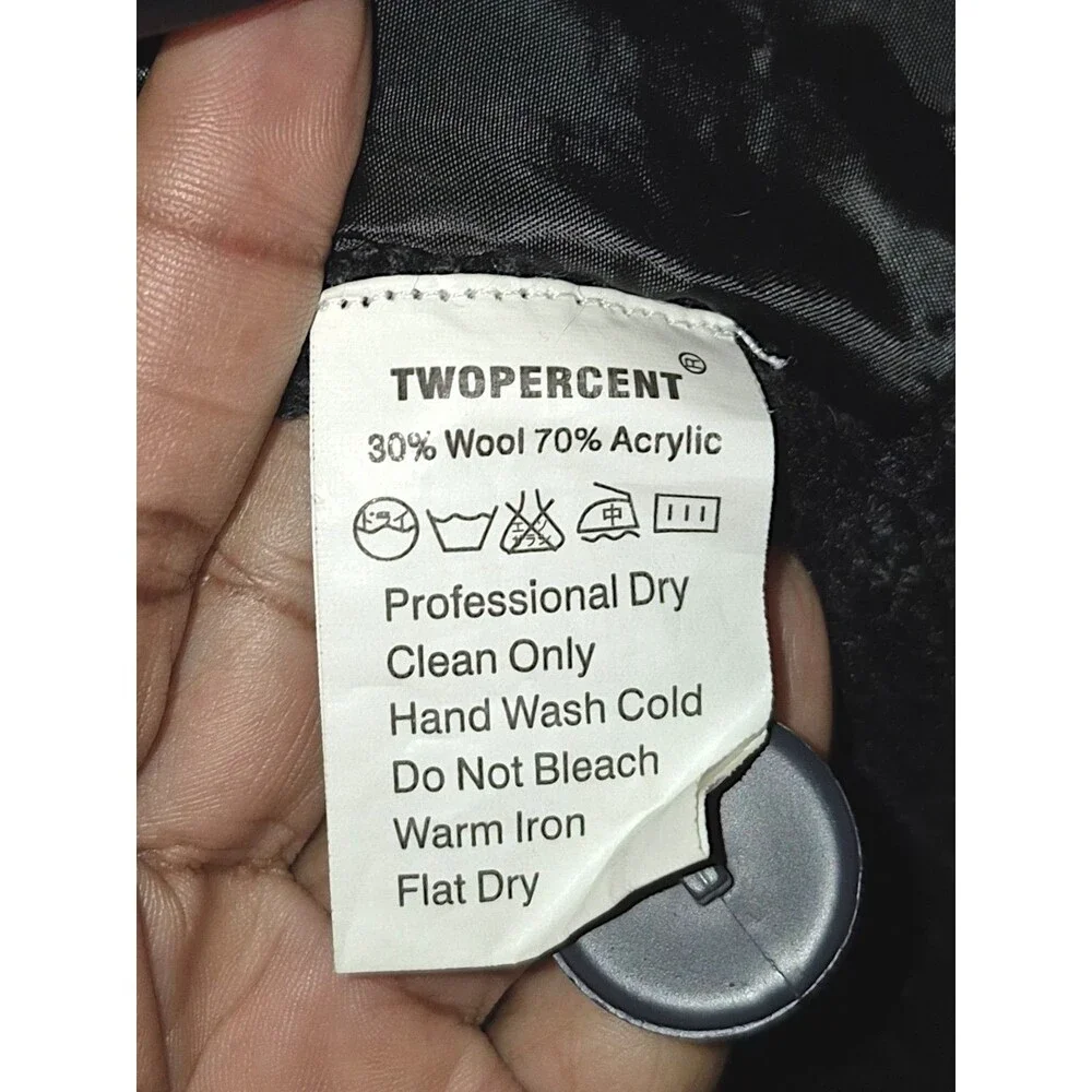 TwoPercent Vintage Women's Wool Blend Knit Leather Button Sweater Faux Fur Med